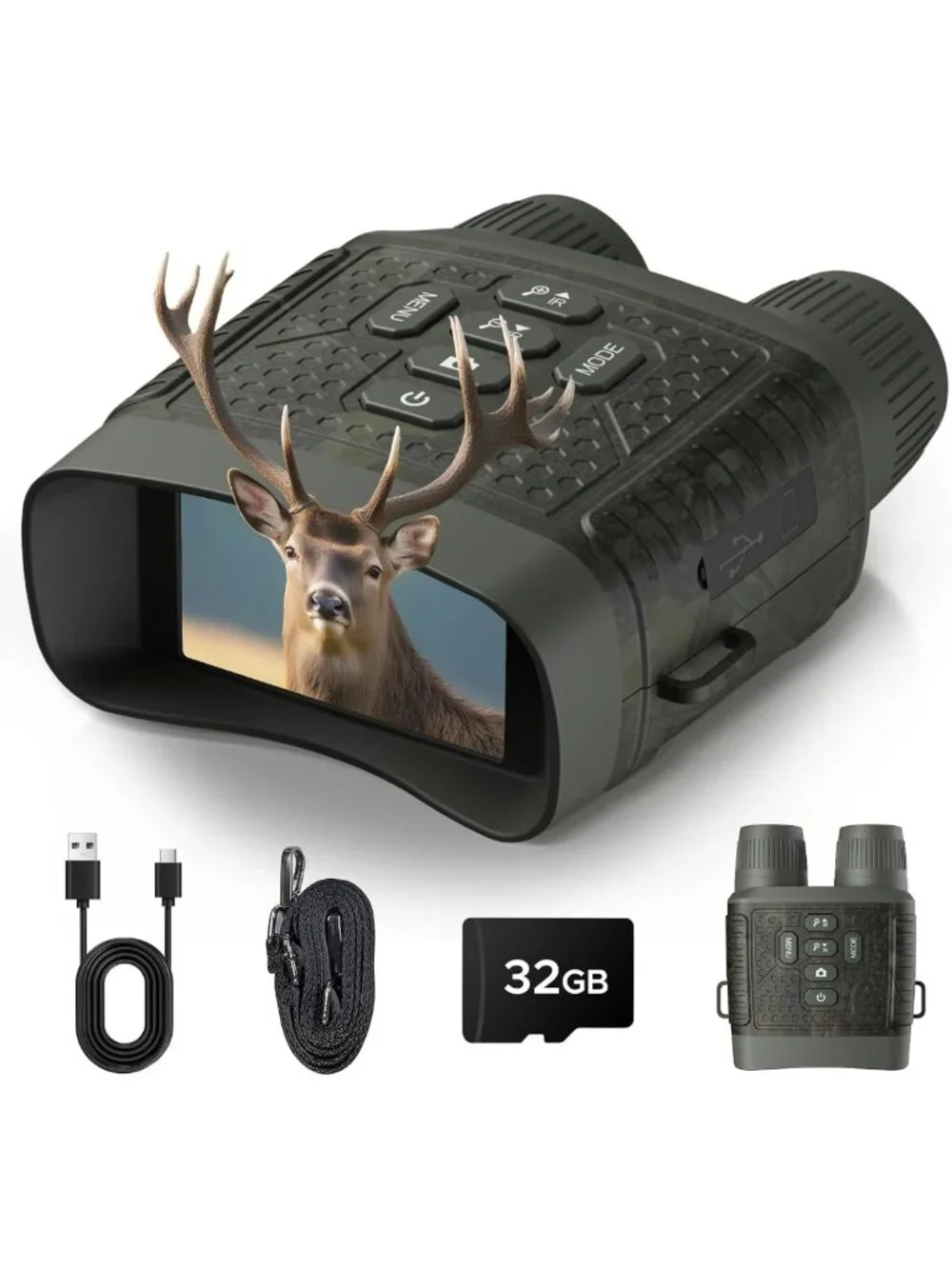 4K Night Vision Goggles with 10X Zoom, 48MP Infrared Binoculars for Hunting